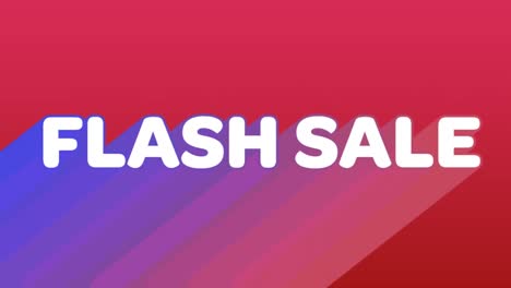 Flash-sale-graphic-with-colourful-trails-on-red-background