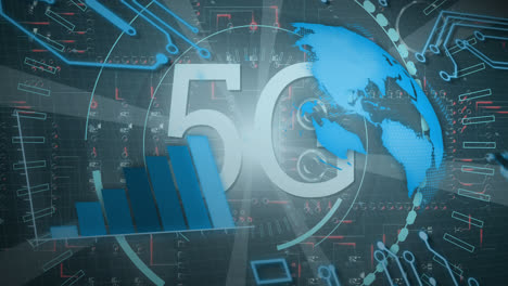 Animation-of-5g-and-processing-circles-over-servers