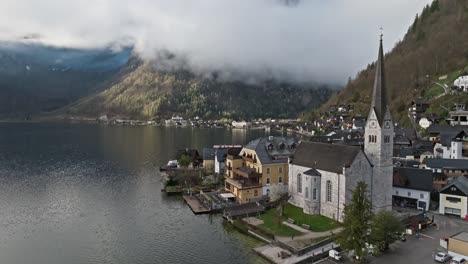 Hallstatt-Austria-in-a-slow-cinematic-fly-away-shot