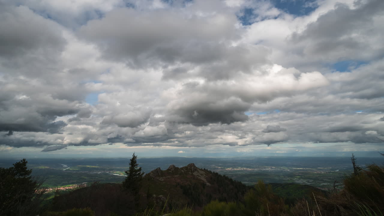 cloud time lapse in the Pilat regional natural park in France