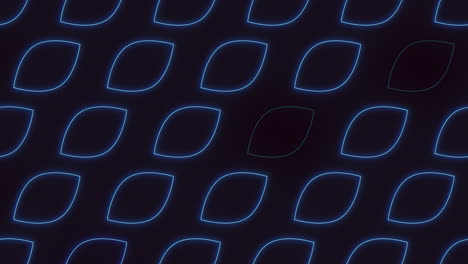 Pattern-of-blue-circles-on-black-grid