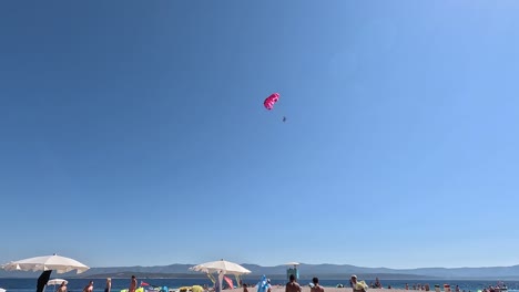 bol croatia july 30, 2024 view of the zlatni rat beach on brac island, split dalmatia, in croatia. summer vacation resort golden cape or golden horn. summertime. famous adriatic beach on adriatic sea