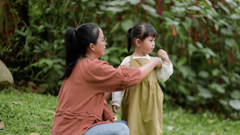 woman and child in the park