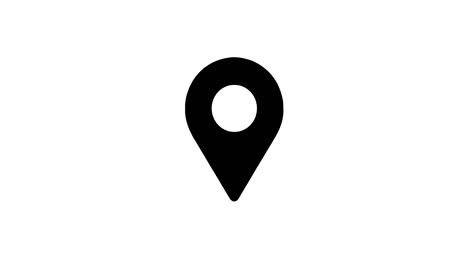 el icono del marcador del mapa es un bucle de fondo blanco. 4k