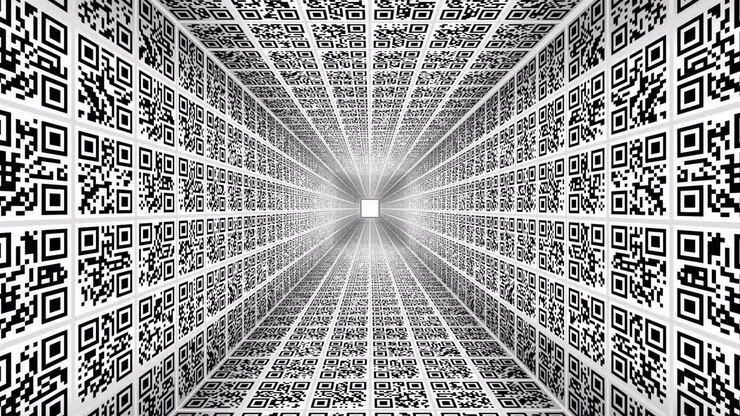 QR CODE tunnel background