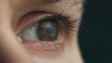 closeup of an eye looking around.