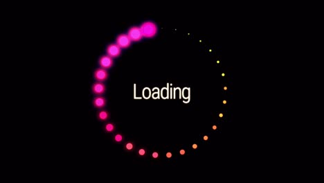 animation colorful loading circle.