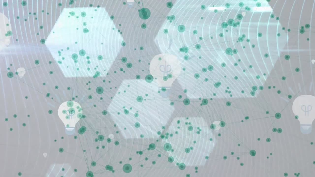 지문으로 연결된 네트워크의 애니메이션