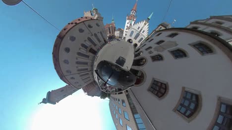 little planet format of munich in germany