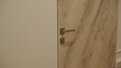 designer door with marble effect and modern handle