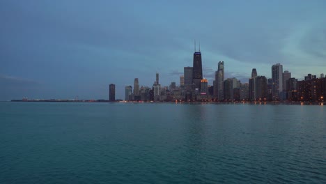 vista panorámica del horizonte de chicago desde el lado norte del centro de la ciudad