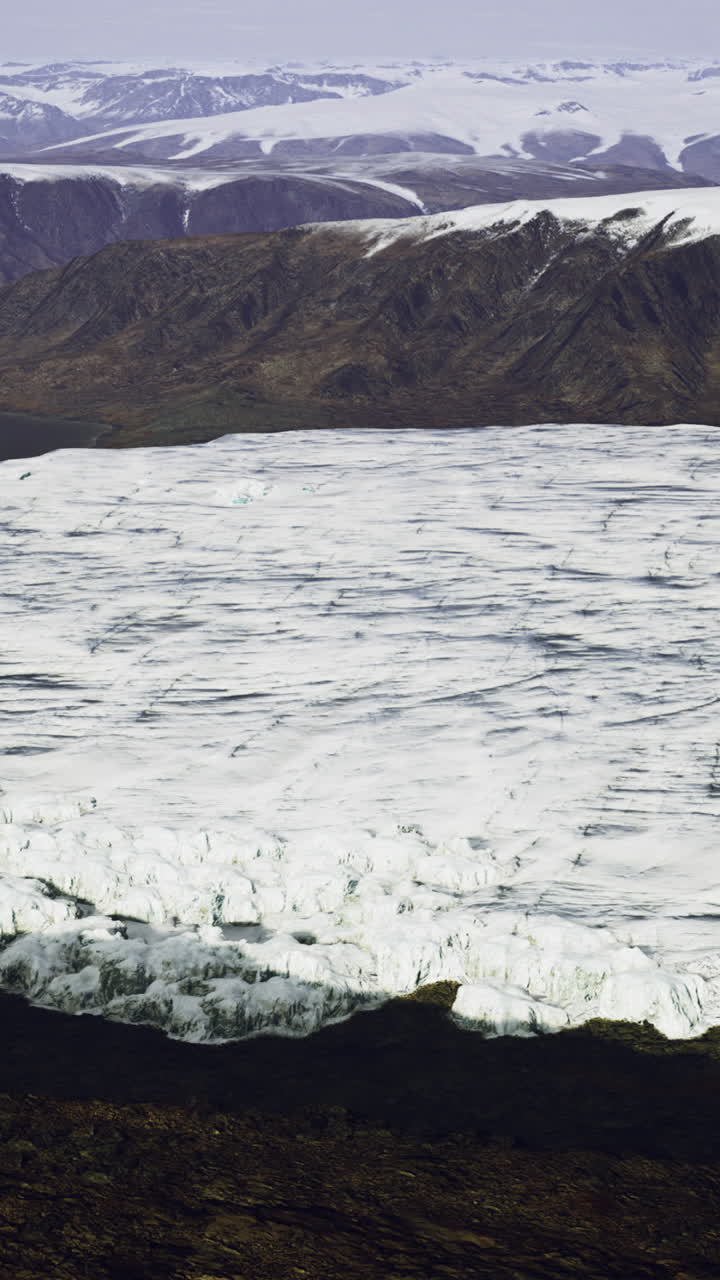 Glacial ice formation and melting in the arctic region during summer months