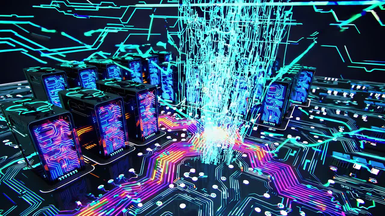 High-Tech Data Center Visualization