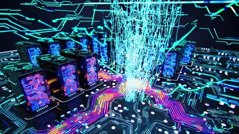 visualización de centros de datos de alta tecnología