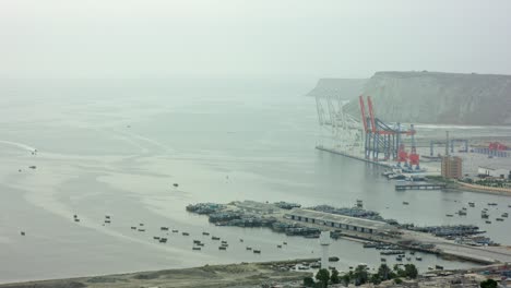 boats docked at gwadar balochistan port in pakistan, international shipping industry