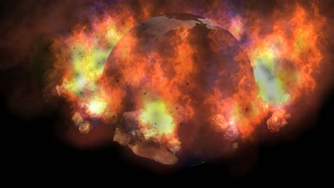 digital particle animation of the earth