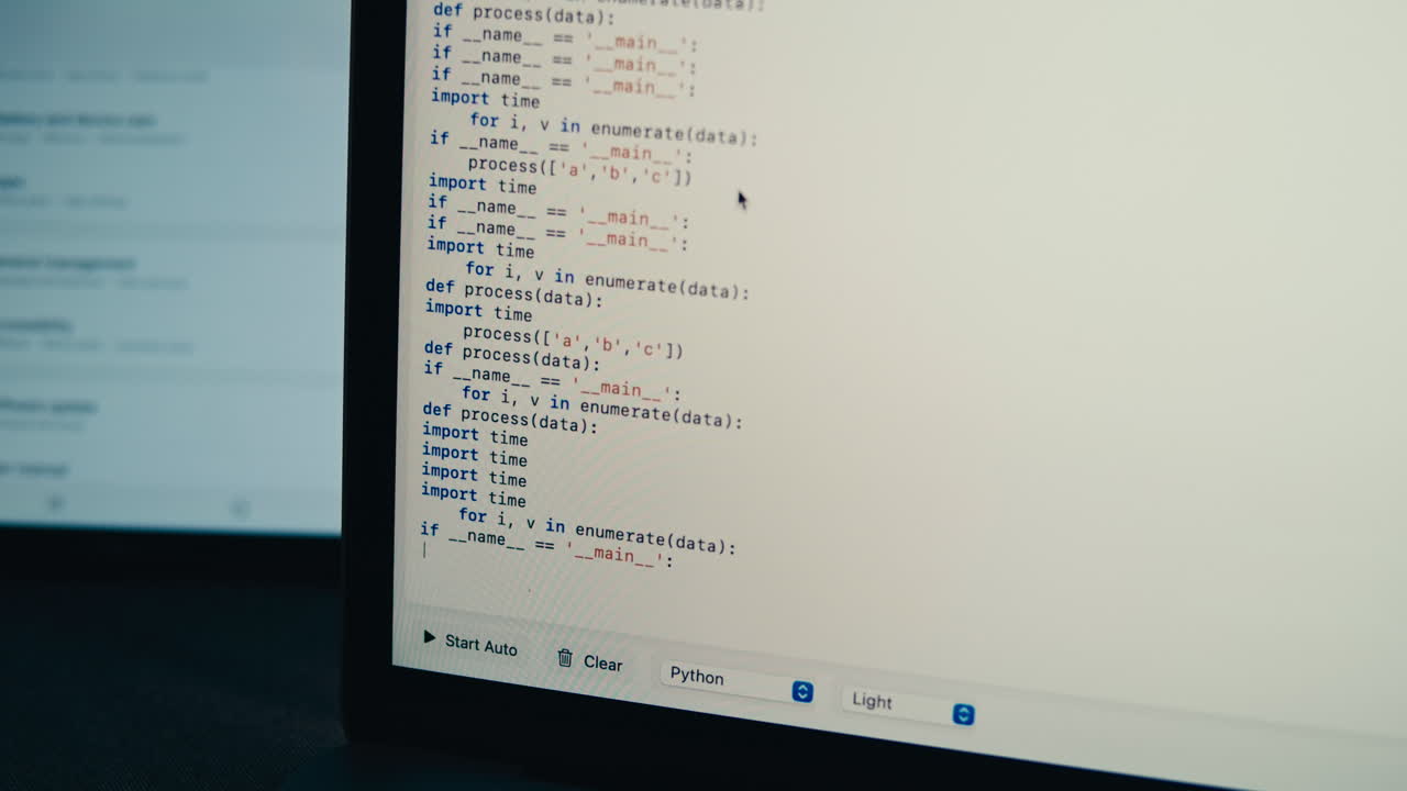 Close-up of Python Programming Code on a Laptop Screen