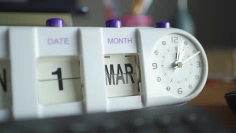 cambiando el mes de febrero a marzo