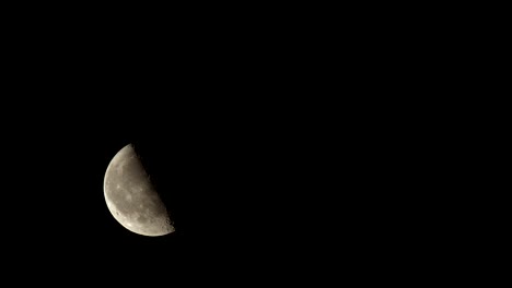 the motion of the moon on the black background