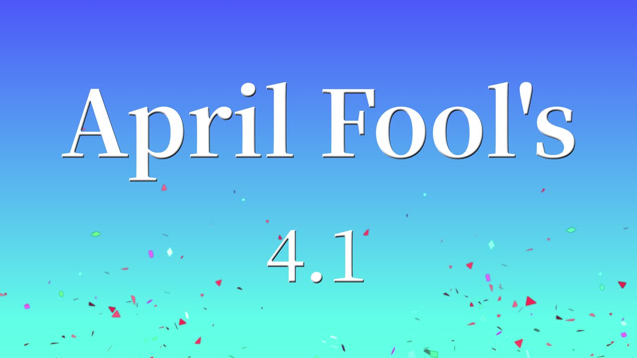 4월의 어리석은 영어 메시지 텍스트 애니메이션 모션 그래픽