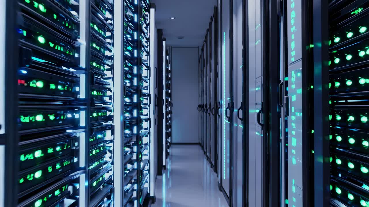 Modern Data Center Interior