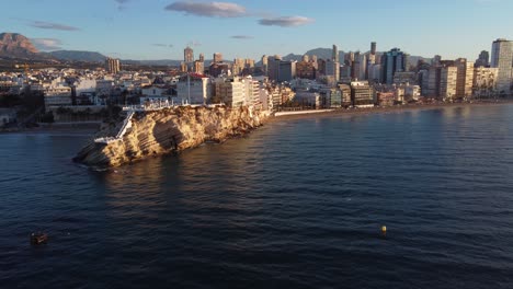 Benidorm-is-a-popular-tourist-destination-city-on-the-Mediterranean-coast-of-Spain---aerial-view