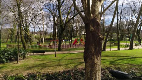 vista aérea del parque infantil