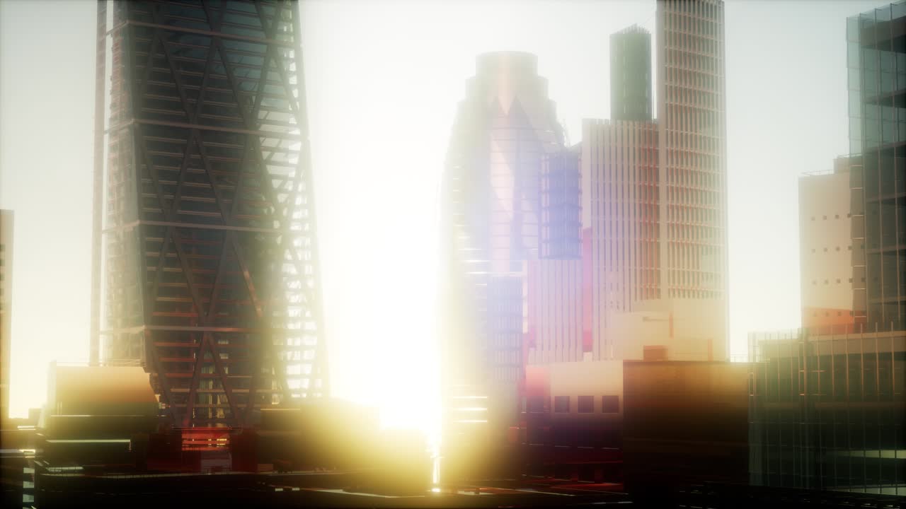 el concepto de la ciudad de londres al atardecer.