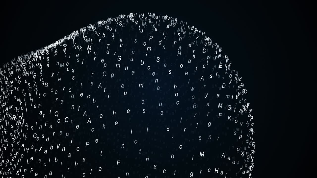 metamorfosis de una superficie amorfa a partir de partículas brillantes, ondulación esférica de la superficie, animación abstracta de la forma futura