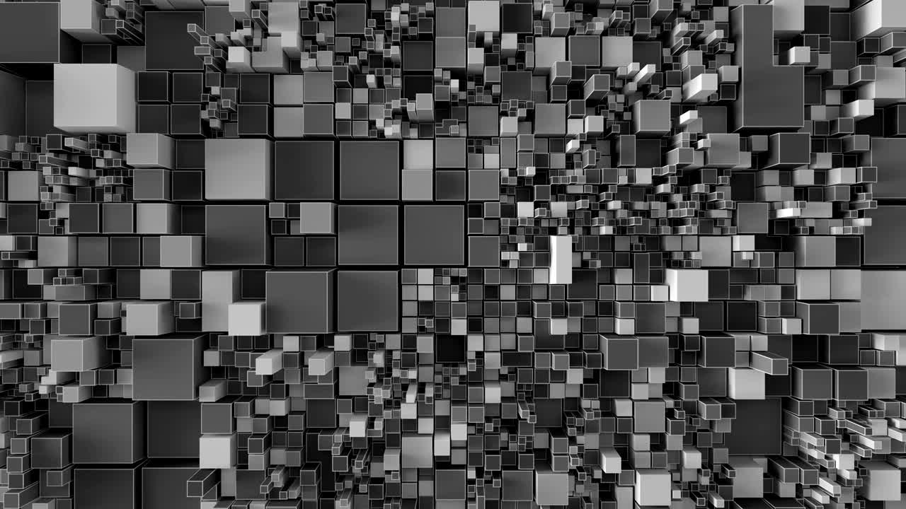 4k cubos abstractos en bucle en un hermoso movimiento.