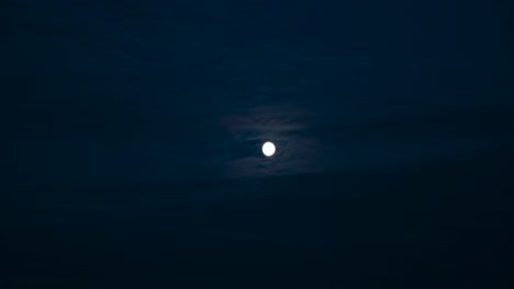 moon partially covered by clouds