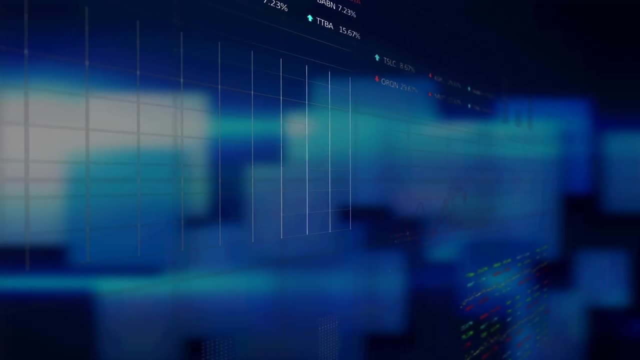 animación de estadísticas y procesamiento de datos en pantallas digitales