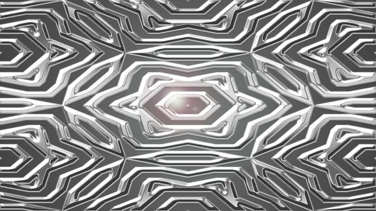 fantasía gráficos en movimiento en material reflectante cromo.