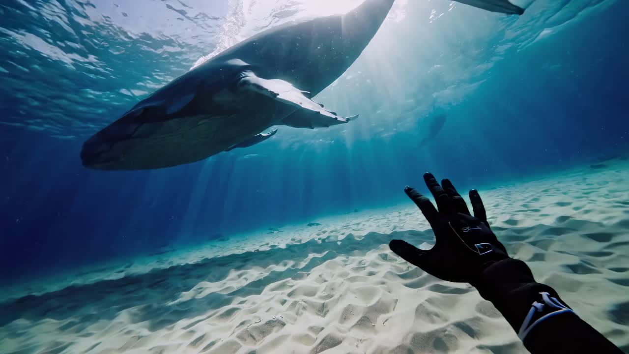 물 에서 고래와 만나는 것