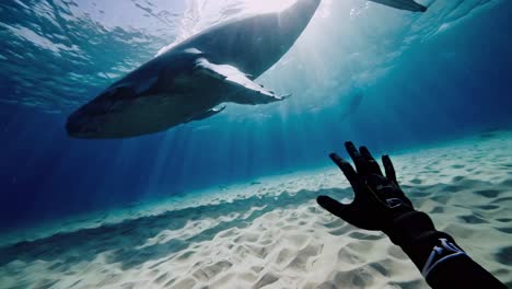 underwater encounter with a whale