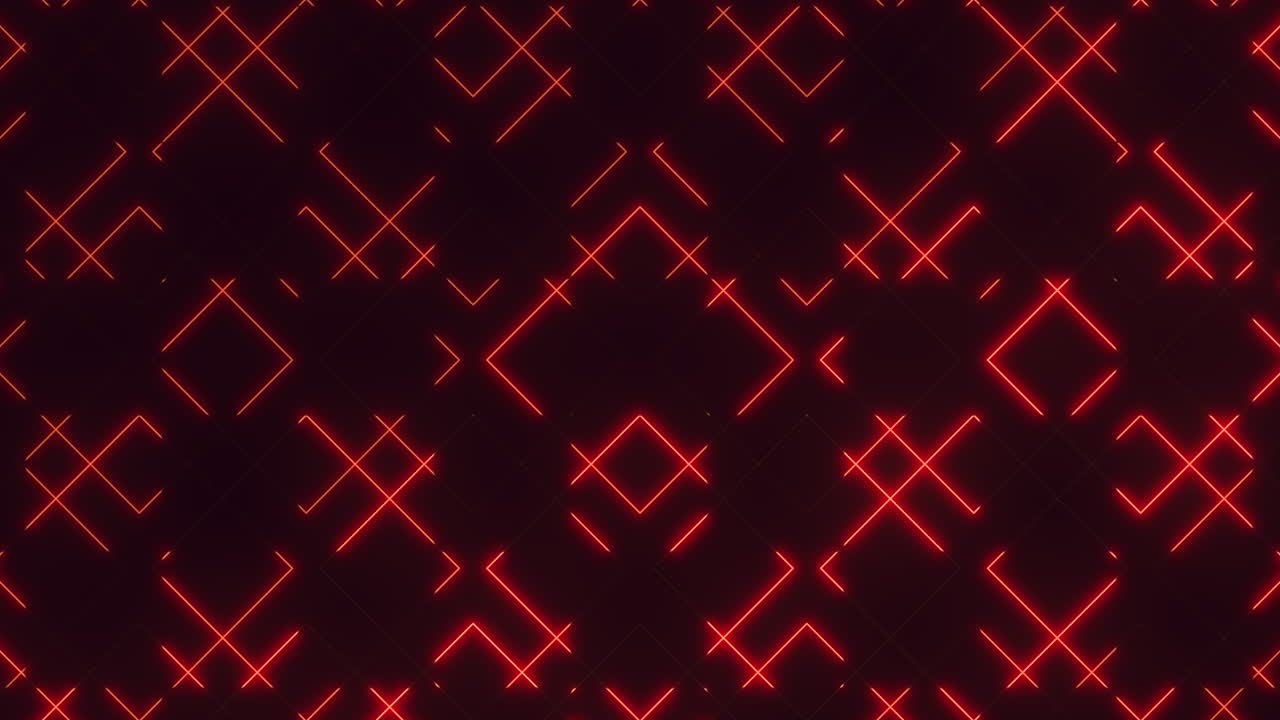 Glowing red x-shaped pattern intricate, luminous lines