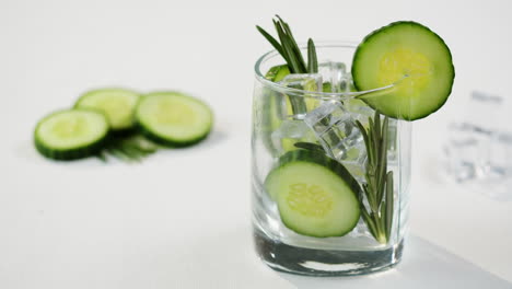 Cucumber Rosemary Sparkling Water