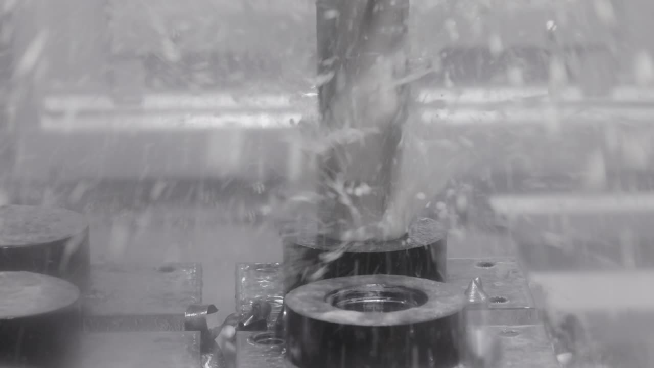 금속 가공 cnc 밀링 기계. 금속 절단 현대 가공 기술.