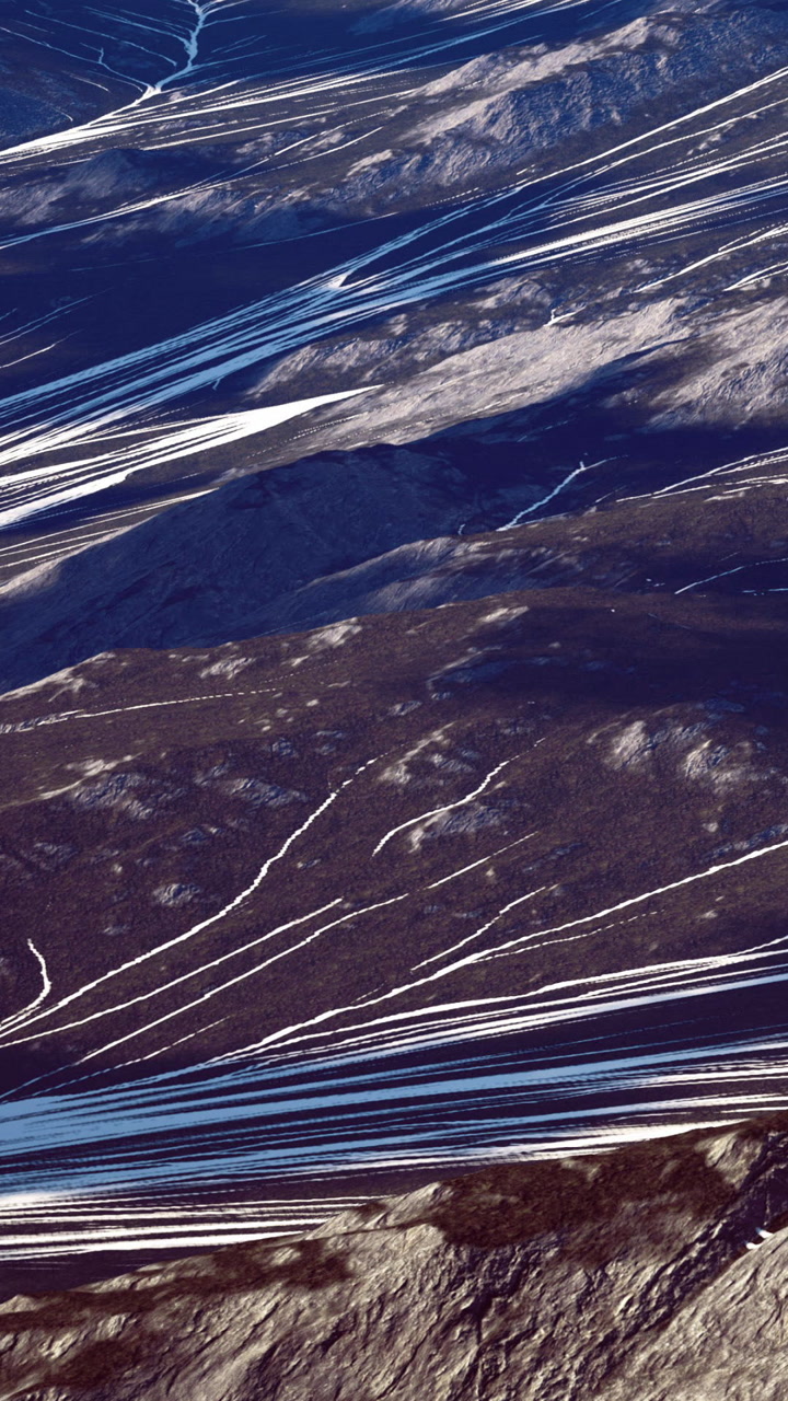 Natural artistry showcases melting snow on a breathtaking landscape