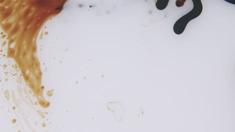 toma de detalles de un aceite marrón claro y negro