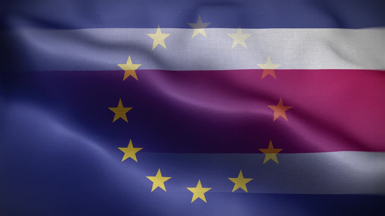 la bandera de eu costa rica en el fondo 4k