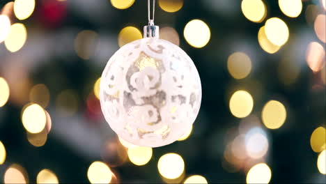 ball, new year and christmas with festive lights