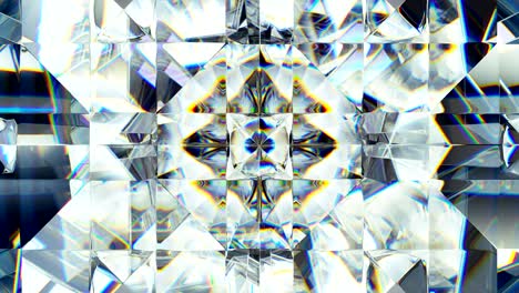 kaleidoscope rotate of gemstone diamond or shiny glass texture