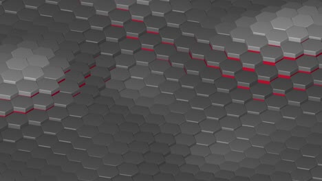 fondo 3d abstracto con hexágono, bucle sin costuras