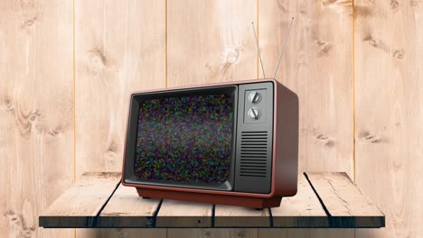 television on a wooden table