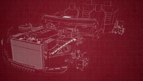 motor y otras partes visibles en el coche