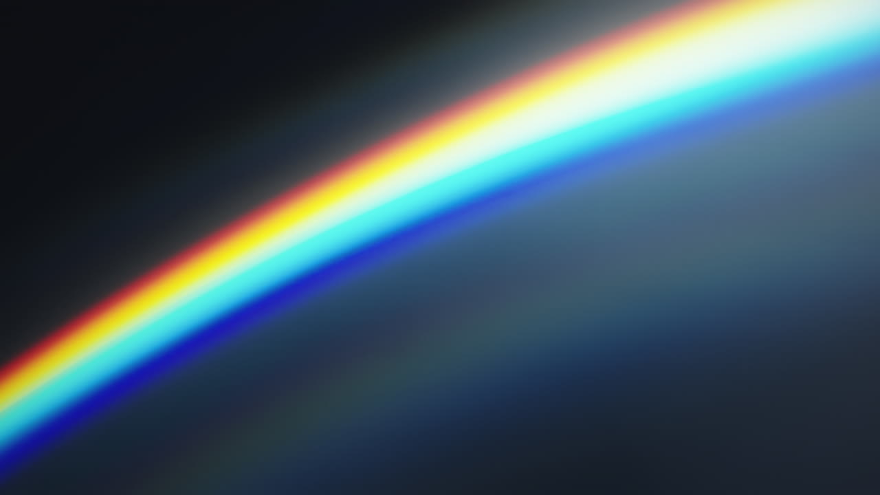 Rainbow Light Dispersed through Prism