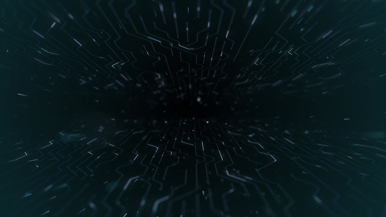 4K high technology seamless loop of the futuristic circuit board.