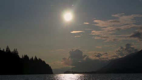 beautiful sunset on a lake