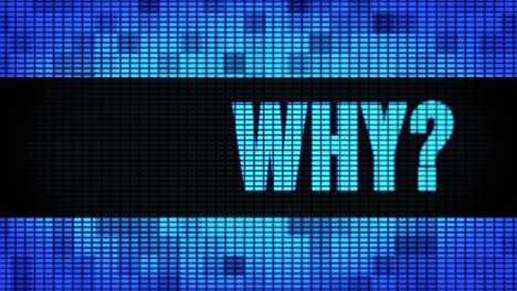 question why on a blue led display